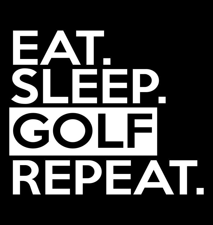 Eat Sleep Golf Repeat decal