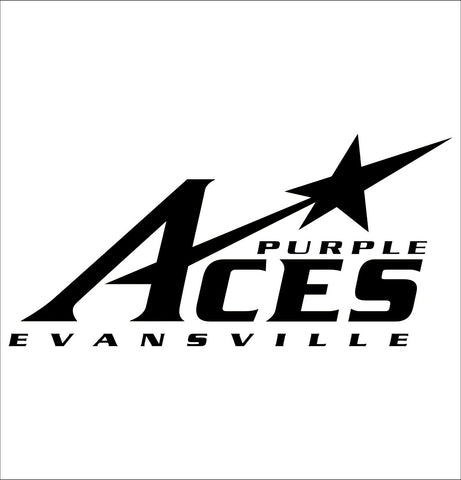 Evansville Purple Aces decal, car decal sticker, college football