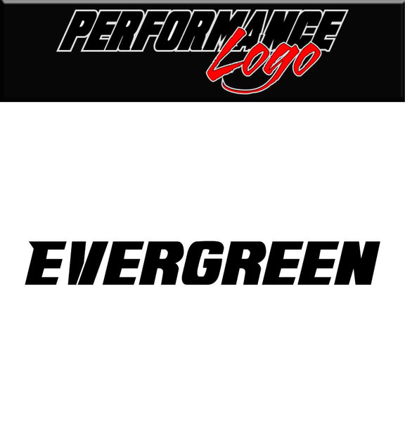 evergreen decal, performance car decal sticker