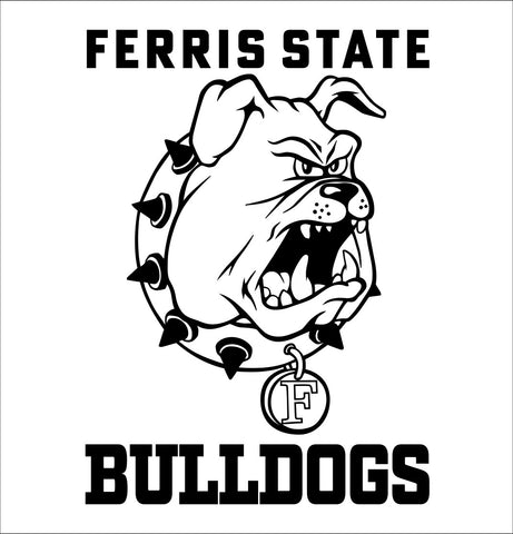 Ferris State Bulldogs decal, car decal sticker, college football