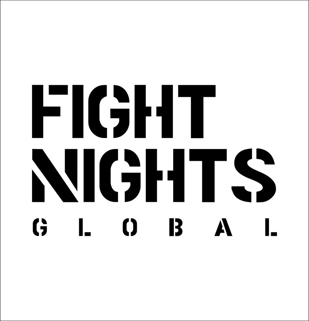 Fight Nights Global decal, mma boxing decal, car decal sticker