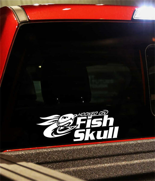 fish skull flies decal, car decal, fishing sticker