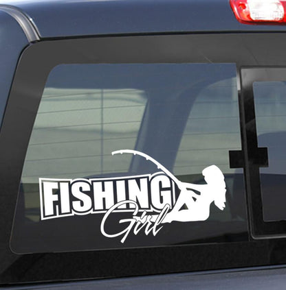 fishing decals, car decal sticker