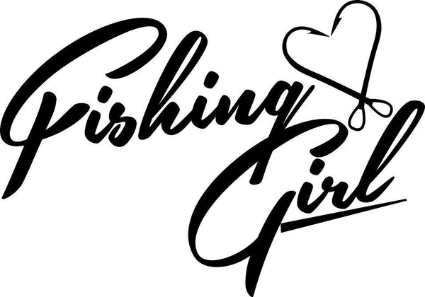 Fishing girl fishing decal - North 49 Decals