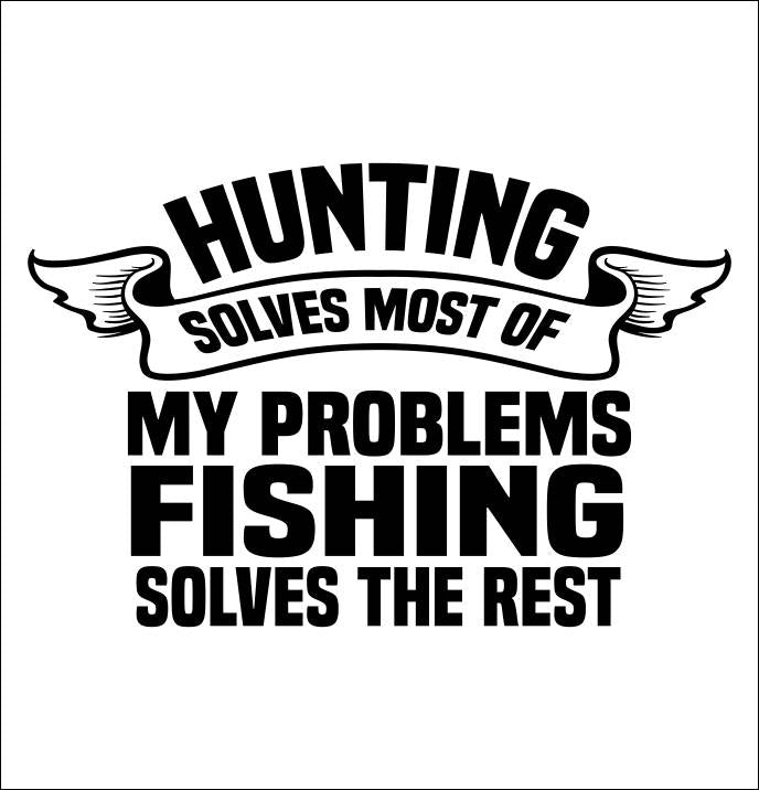 Fishing Solves The Rest fishing decal