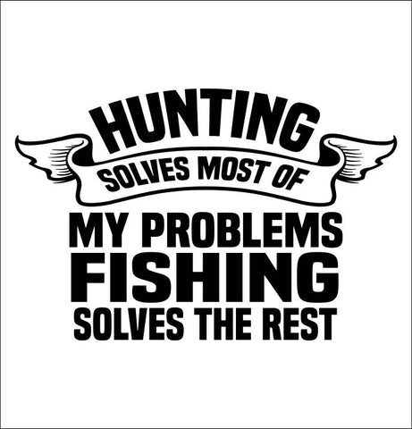 Fishing Solves The Rest fishing decal