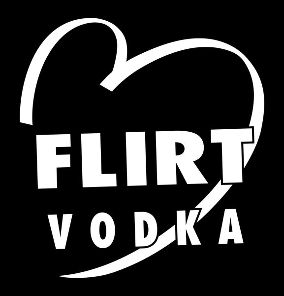 Flirt Vodka decal, vodka decal, car decal, sticker