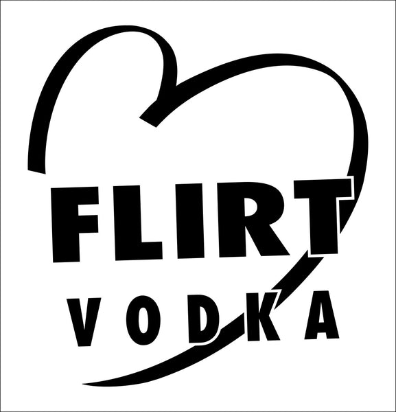 Flirt Vodka decal, vodka decal, car decal, sticker