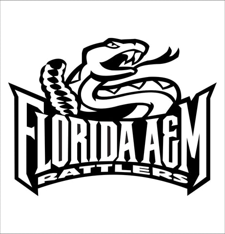 Florida A&M Rattlers decal, car decal sticker, college football