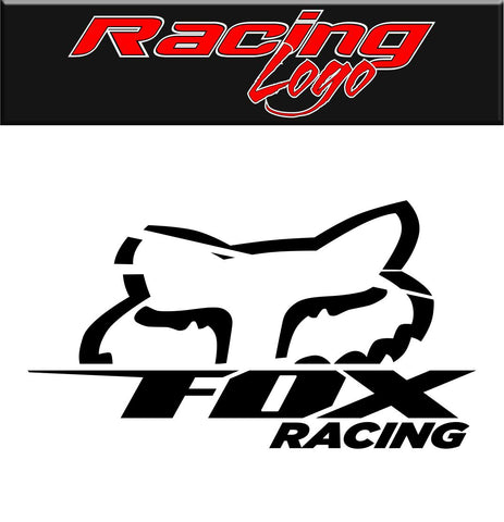 Fox Racing decal, racing sticker