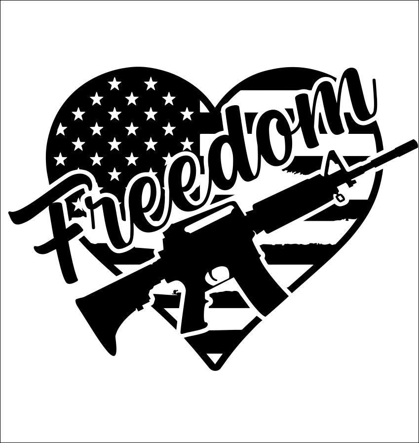 Freedom heart decal – North 49 Decals
