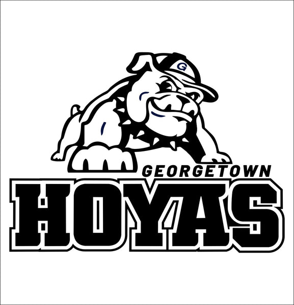 Georgetown Hoyas decal, car decal sticker, college football