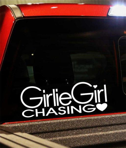 girlie girl chasing performance logo decal - North 49 Decals