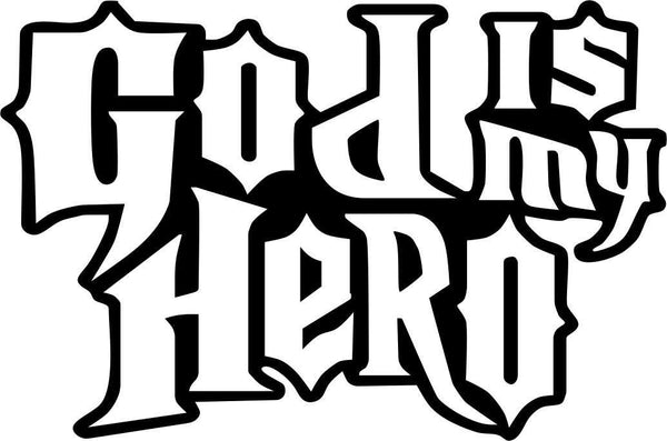 god is my hero religious decal - North 49 Decals