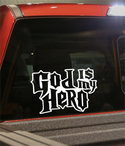 god is my hero religious decal - North 49 Decals