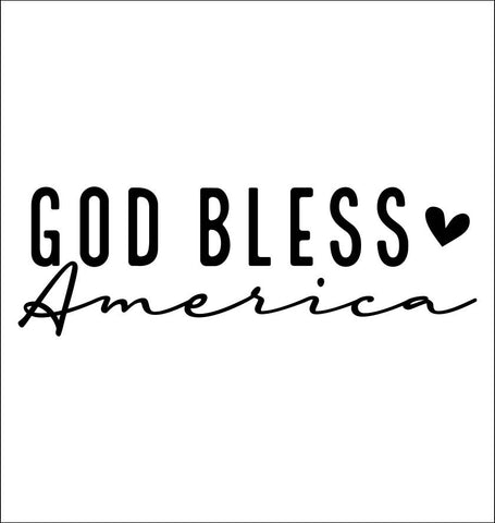 God Bless America decal