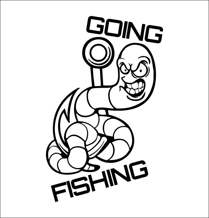 fishing decal, sticker