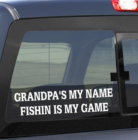 fishing decals, car decal, window sticker