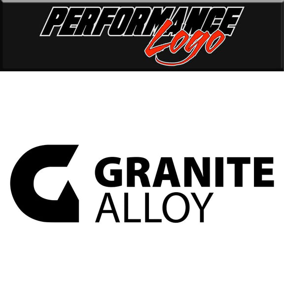 Granite Alloy decal, performance car decal sticker