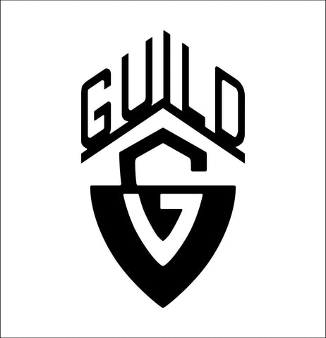 Guild Guitars decal, music instrument decal, car decal sticker