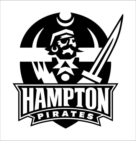 Hampton Pirates decal, car decal sticker, college football