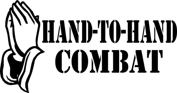 hand to hand combat religious decal - North 49 Decals