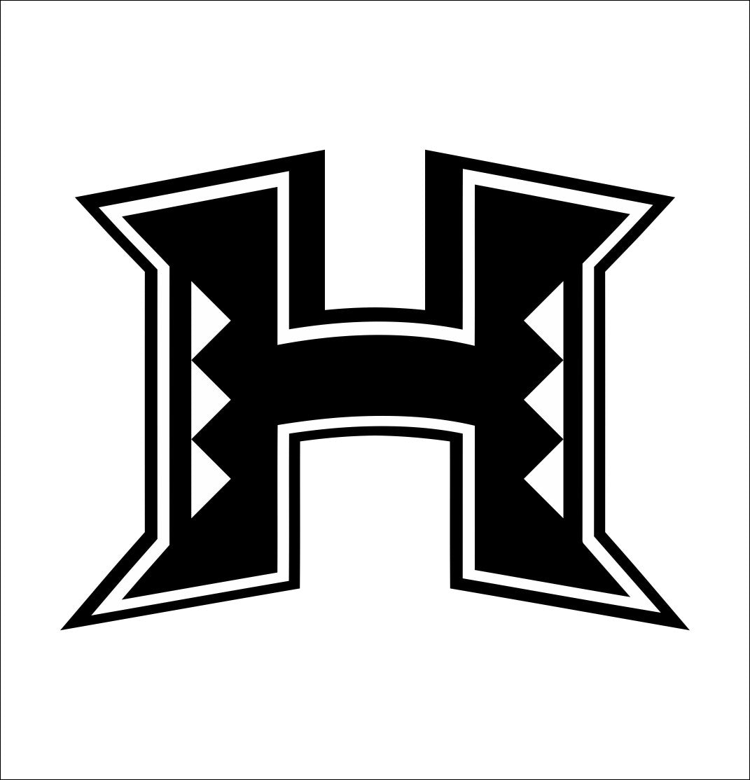 Hawaii Warriors decal, car decal sticker, college football