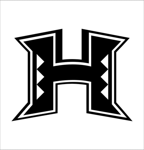 Hawaii Warriors decal, car decal sticker, college football