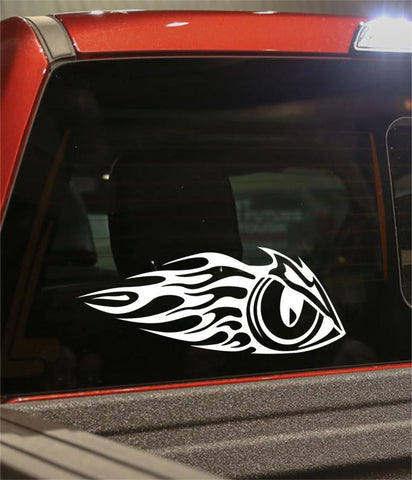 hawk eye flaming animal decal - North 49 Decals