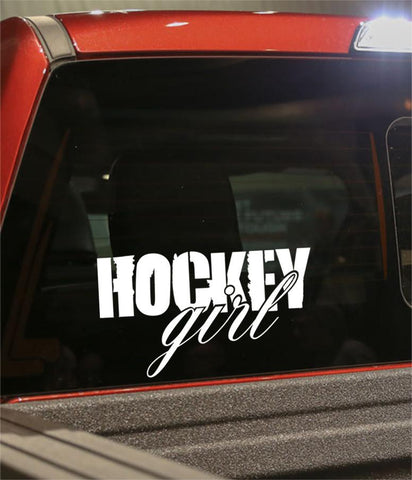 hockey girl hockey decal - North 49 Decals