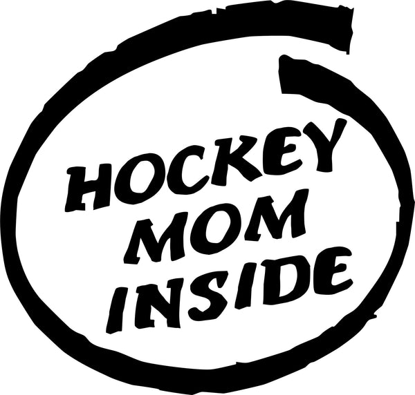 hockey mom inside hockey decal - North 49 Decals