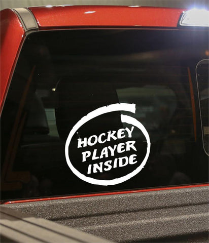 hockey player inside hockey decal - North 49 Decals