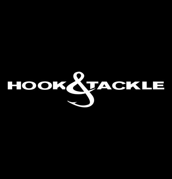 hook & tackle decal, car decal sticker