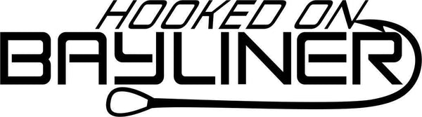 hooked on bayliner fishing decal - North 49 Decals