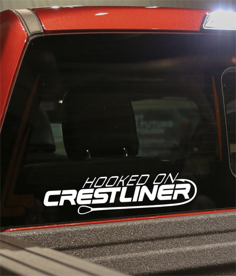 hooked on crestliner fishing logo decal - North 49 Decals