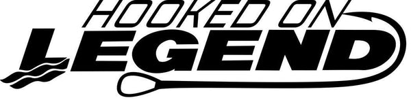 hooked on legend fishing logo decal - North 49 Decals