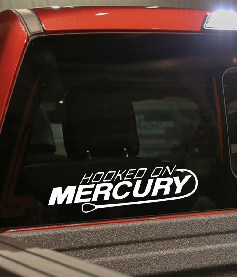 hooked on mercury decal - North 49 Decals