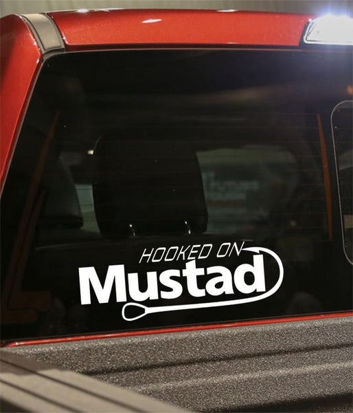 hooked on mustad  decal - North 49 Decals