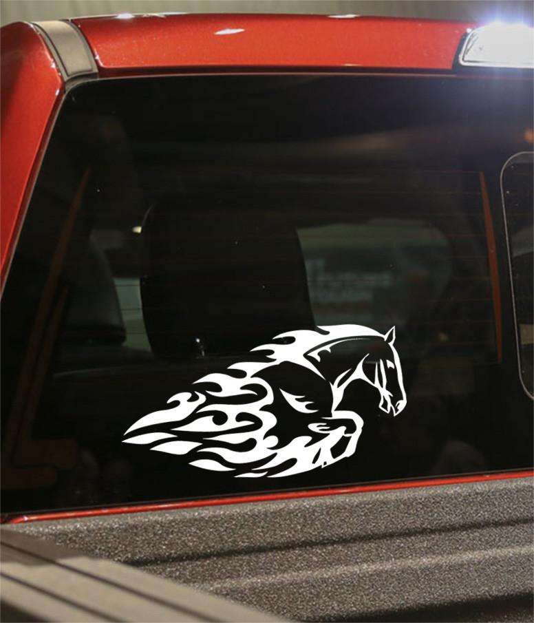 horse 7 flaming animal decal - North 49 Decals
