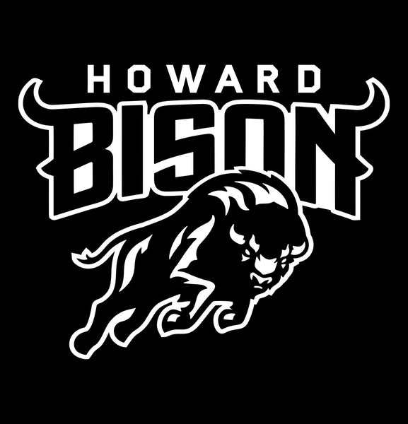 Howard Bisons decal, car decal sticker, college football