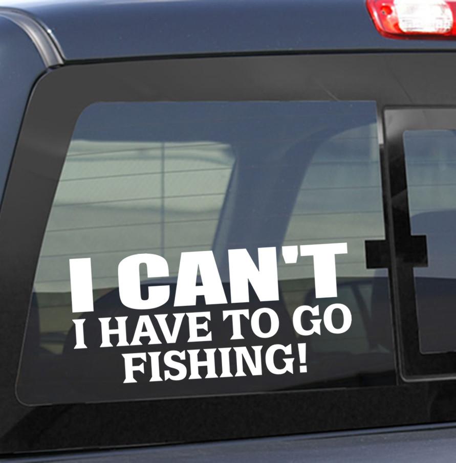 fishing decals, car decal, window sticker