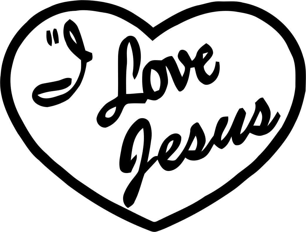 i love jesus religious decal - North 49 Decals