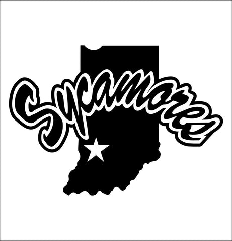 Indiana State Sycamores decal, car decal sticker, college football