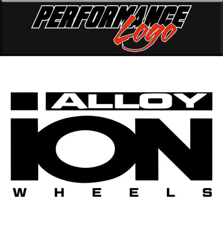 Ion Wheels decal, performance car decal sticker