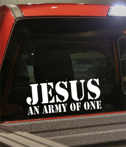 jesus an army of one religious decal - North 49 Decals