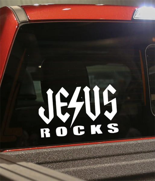 jesus rocks 2 religious decal - North 49 Decals