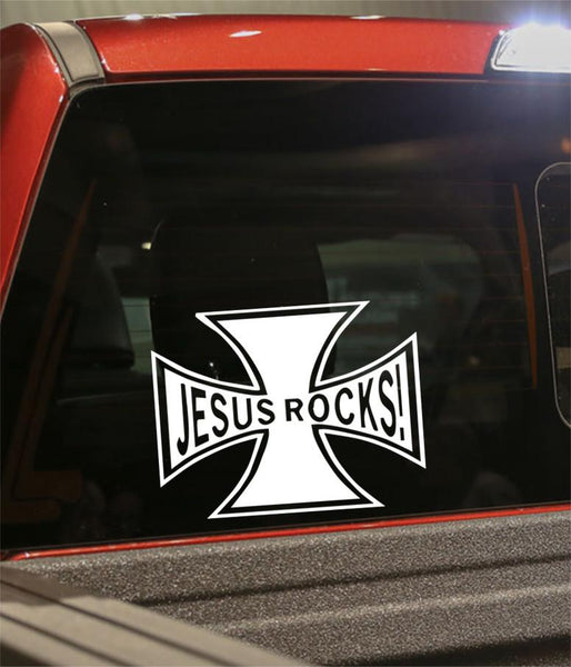 jesus rocks religious decal - North 49 Decals