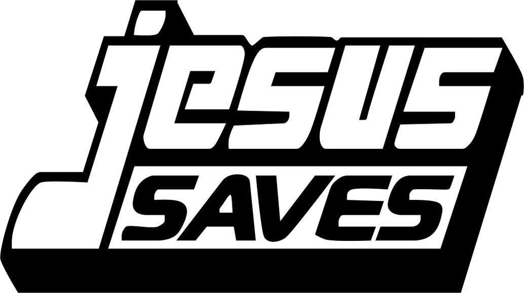 JESUS SAVES, Die Cut Sticker