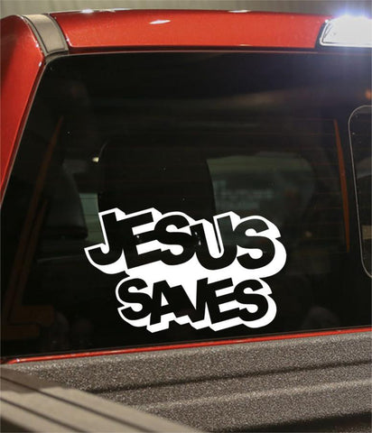 jesus saves 2 religious decal - North 49 Decals