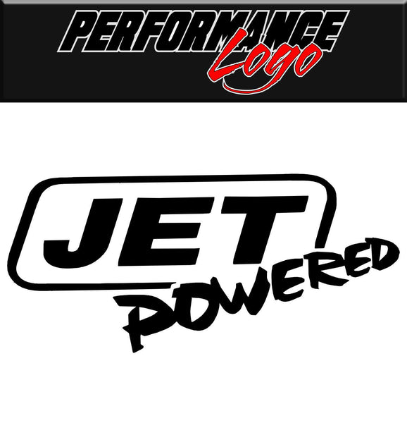 Jet Powered decal, performance decal, sticker